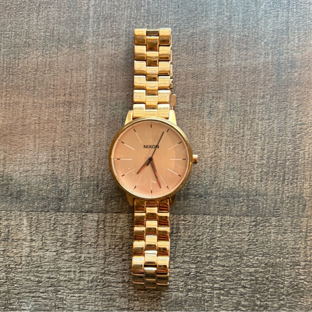Nixon Rose Gold Movin Out The Kensington Watch